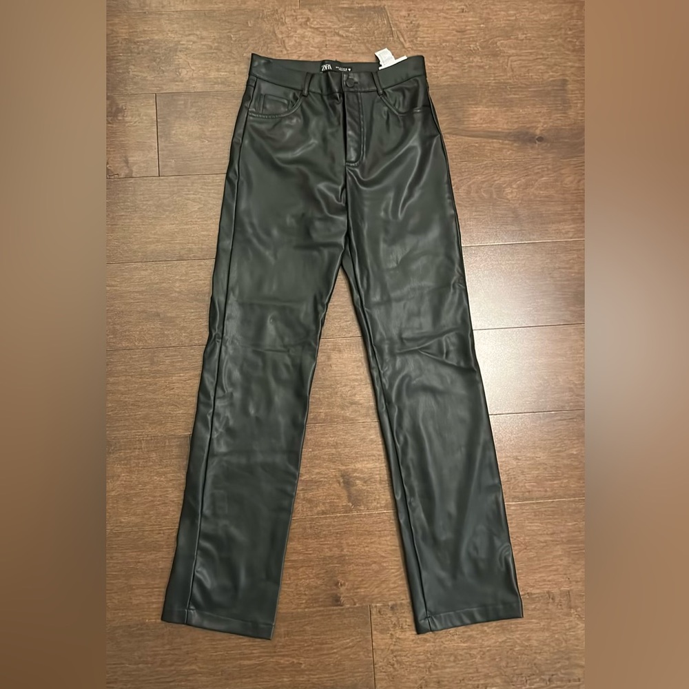 ZARA Leather Jeans